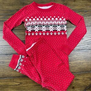 Hanna Andersson Red Nordic Print Pajama Set